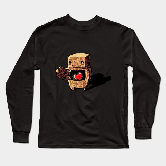 My wooden robot Long Sleeve T-Shirt by SmannaTales